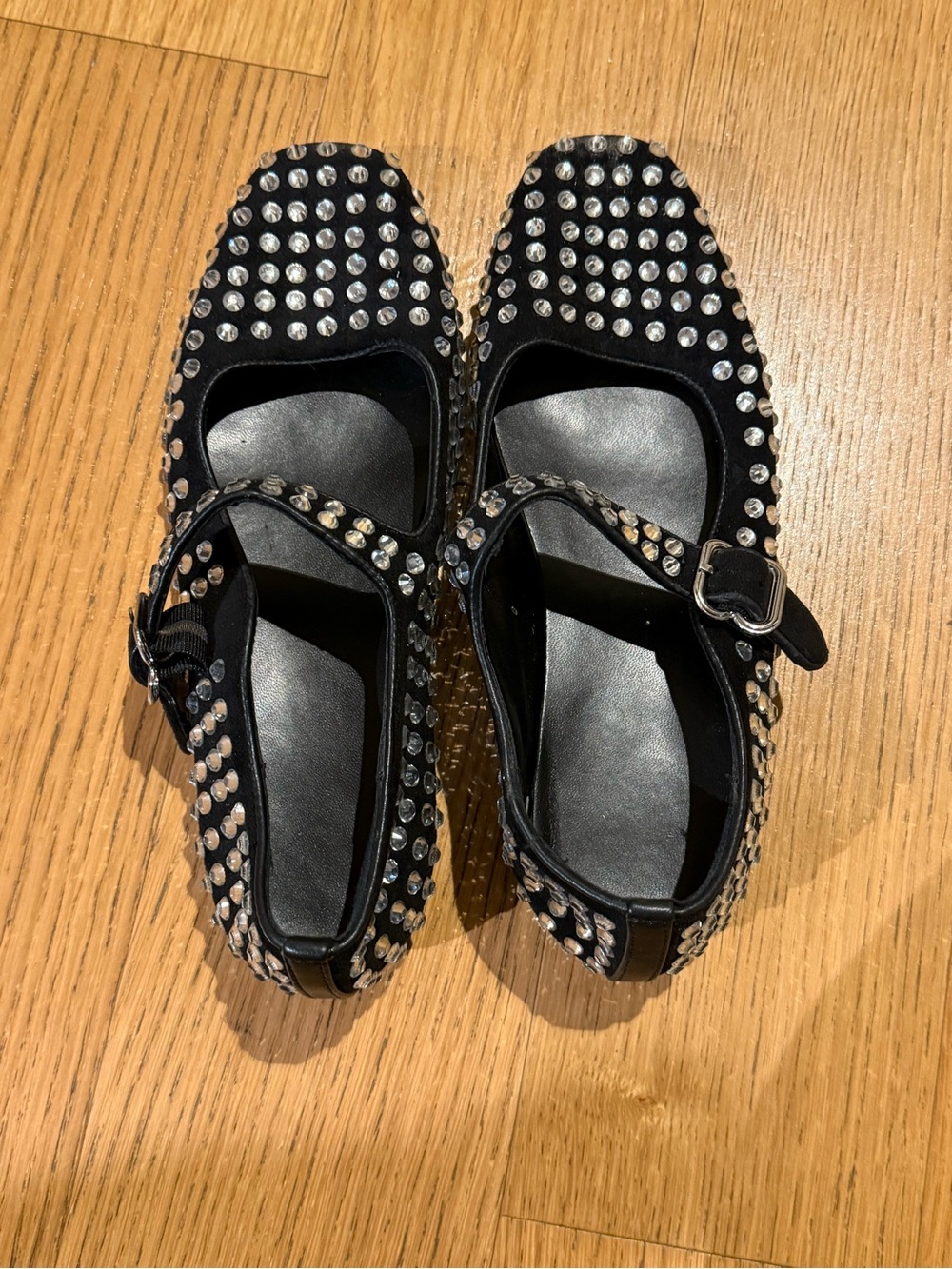 Rhinstone Black Mary Jane's